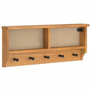 vidaXL Wall-mounted Coat Rack "SANDNES" 87x12x35 cm Solid Wood Pine