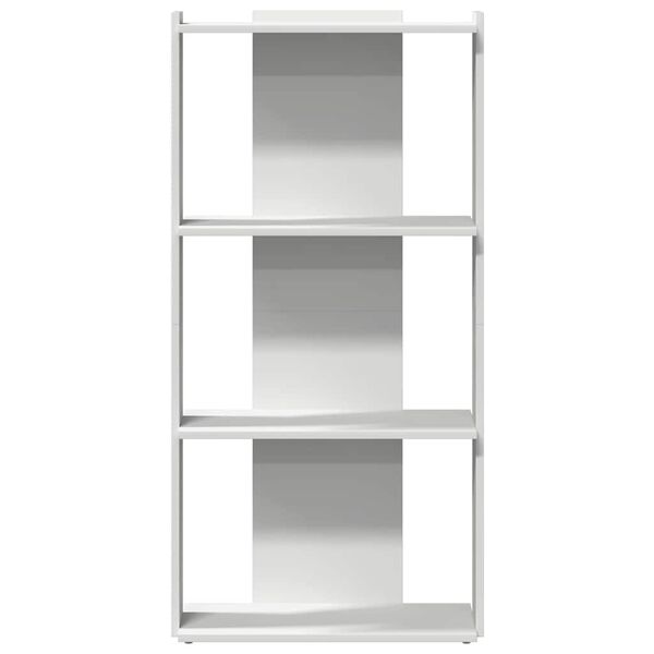 vidaXL Bookcase 3-Tier White 60x30x120 cm Engineered Wood
