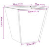 vidaXL Garden Planter 30x30x30 cm Stainless Steel