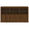 vidaXL Sideboard with LED Lights Brown Oak 181.5x37x100 cm