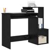 vidaXL Desk with Shelf Black Oak 106 x 40 x 88.5 cm Engineered Wood
