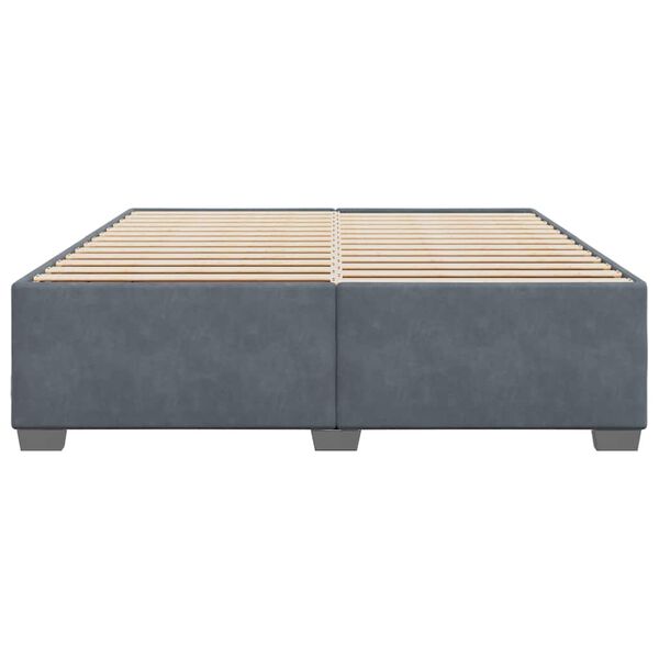 vidaXL Bed Frame without Mattress Dark Grey&nbsp;Super King Velvet