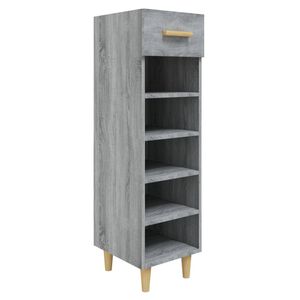 vidaXL Shoe Cabinet Grey Sonoma 30x35x105 cm Engineered Wood