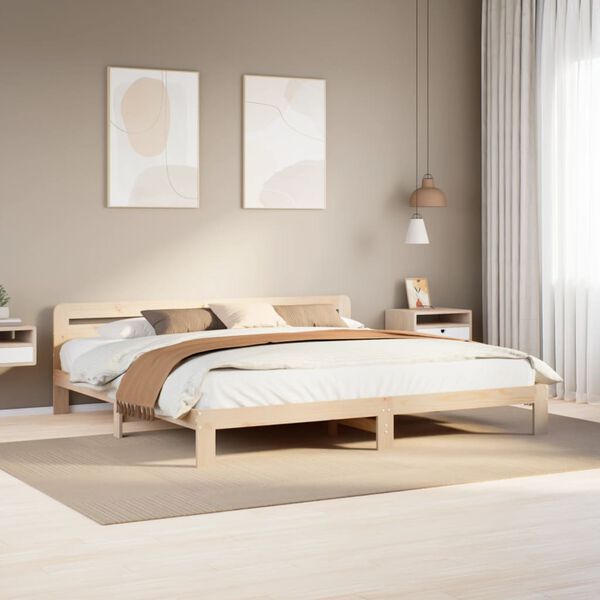 vidaXL Bed Frame without Mattress 200x200 cm Solid Wood Pine