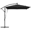 vidaXL Cantilever Banana Parasol Black 249 x 249 x 250 cm