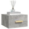 vidaXL Wall-mounted Bedside Cabinet Concrete Grey 35x35x20 cm
