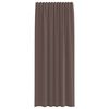 vidaXL Voile Curtains with Tab Top 2 pcs Brown