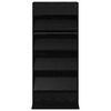 vidaXL Magazine Rack Black Oak 70 x 41 x 156 cm Engineered Wood