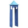 vidaXL Curtains for Loft Bed with Tower Blue Polyester