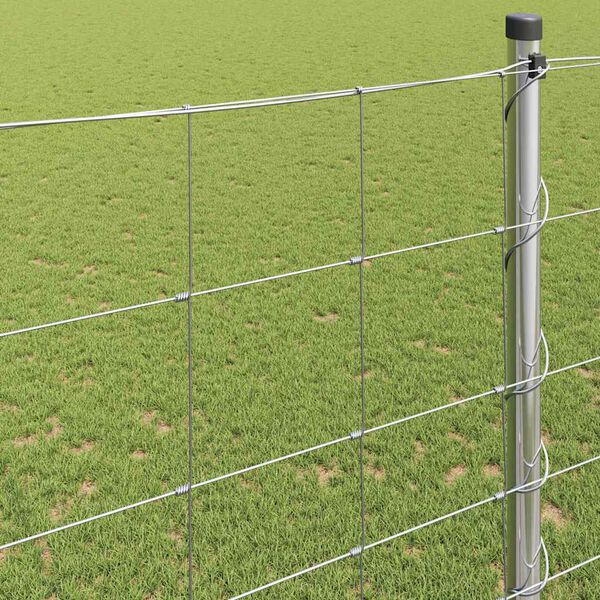 vidaXL Field Fence Silver 25 x 1.6 m Galvanised steel