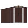 vidaXL Garden Shed Brown 277x192.5x179 cm Galvanised Steel