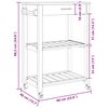 vidaXL Kitchen Trolley Black 88.5 x 40 x 60 cm Solid Pine Wood