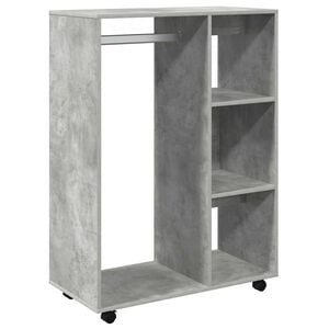 vidaXL Wardrobe | Concrete grey | Engineered wood | Medium | Rollable