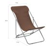 vidaXL Folding Beach Chairs 2 pcs Steel and Oxford Fabric Brown