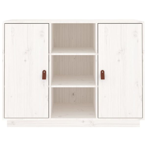 vidaXL Sideboard White 100x40x75 cm Solid Wood Pine
