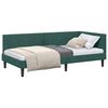 vidaXL Corner Bed Frame Dark Green 90 cm x 200 cm Velvet