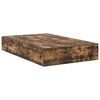 vidaXL Storage Bed Frame Smoked Oak 120 x 190 cm Engineered Wood