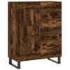 vidaXL Sideboard Smoked Oak 69.5x34x90 cm Engineered Wood