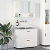 vidaXL Bathroom Furniture Set with Drawer 2 pcs White Engineered wood