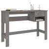 vidaXL Desk HAMAR Light Grey 110x40x75 cm Solid Wood Pine