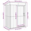 vidaXL Garden Sheds Brown 137 x 81 x 180 cm Metal