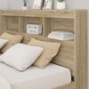vidaXL Storage Headboard with Shelf Sonoma Oak 150 cm Engineered Wood