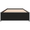 vidaXL Bed Frame without Mattress Black 75x190 cm Small Single