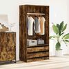 vidaXL Wardrobe Smoked Oak 100x50x200 cm Engineered Wood