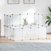 vidaXL Small Animal Cage Transparent 143x107x93 cm PP and Steel