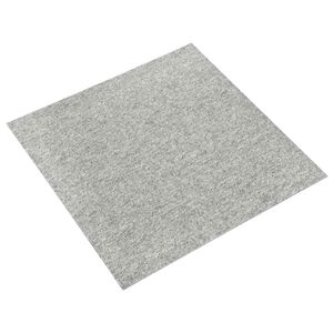 vidaXL Carpet 20 pcs Light Grey 50 x 50 cm 100% Polypropylene
