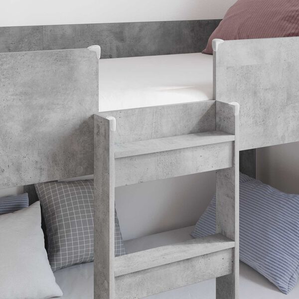 vidaXL Bunk Bed for Kids Concrete Grey 80 x 190 cm Engineered Wood