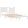 vidaXL Extra Long Bed Frame without Mattress White 160x220 cm Solid Wood