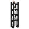 vidaXL Book Cabinet/Room Divider Black 41x35x160 cm Solid Wood Pine