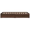 vidaXL Bed Frame with Drawers without Mattress Brown Oak 90x200 cm