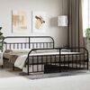 vidaXL Metal Bed Frame without Mattress with Footboard Black 200x200cm