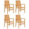 vidaXL Stackable Garden Chairs 4 pcs 56.5x57.5x91 cm Solid Wood Teak