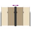 vidaXL Retractable Side Awning Beige 220x1200 cm