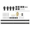 vidaXL Sliding Door Hardware Kit 183 cm Steel Black