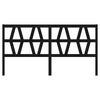 vidaXL Bed Headboard Black 206x4x100 cm Solid Wood Pine