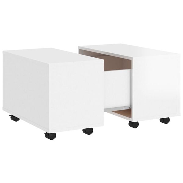 vidaXL Coffee Table High Gloss White 60x60x38 cm Engineered Wood