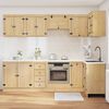 vidaXL Cabinet with Drawer with Shelf 10 pcs Honey Solid Pine Wood