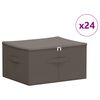 vidaXL Storage Box 24 pcs Grey 50 x 30 x 25 cm Non-woven fabric