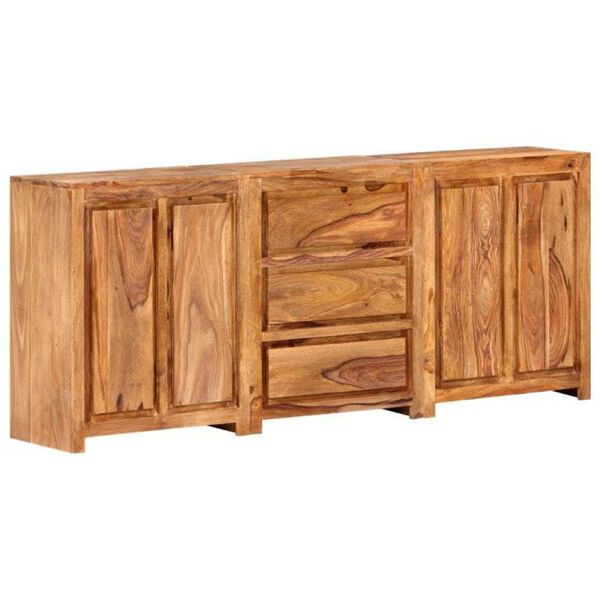 vidaXL Sideboard with 3 Drawers and 4 Doors Solid Wood