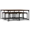 vidaXL Nesting Coffee Tables 5 pcs Smoked Oak Engineered Wood