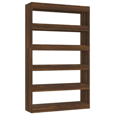 vidaXL Book Cabinet/Room Divider Brown Oak 100x30x166 cm