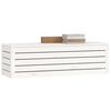 vidaXL Storage Box White 109x36.5x33 cm Solid Wood Pine