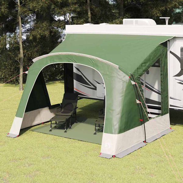 vidaXL Caravan Tent with Roof with Storage Green 410 x 275 x 245 cm