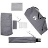vidaXL Shower Tent Grey and Orange Waterproof