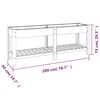 vidaXL Garden Raised Bed with Shelf Grey 200x50x75 cm WPC