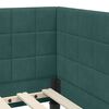vidaXL Corner Bed Frame with Headboard Dark green 100 x 200 cm Velvet